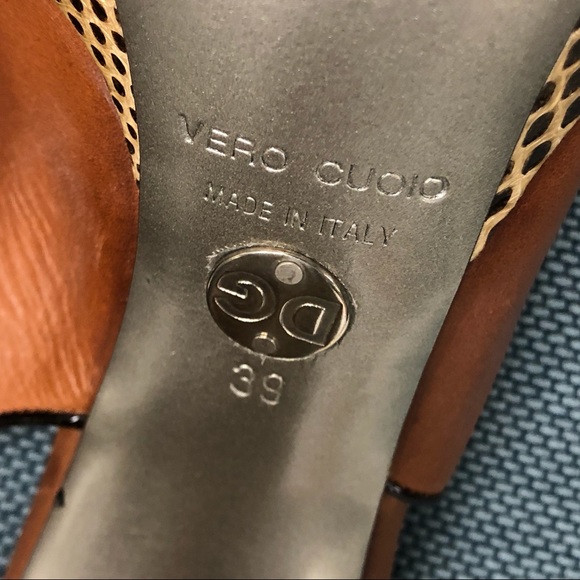 NIB D&G Snakeskin Platform Slingback Heels Sz 39 - Picture 4 of 13